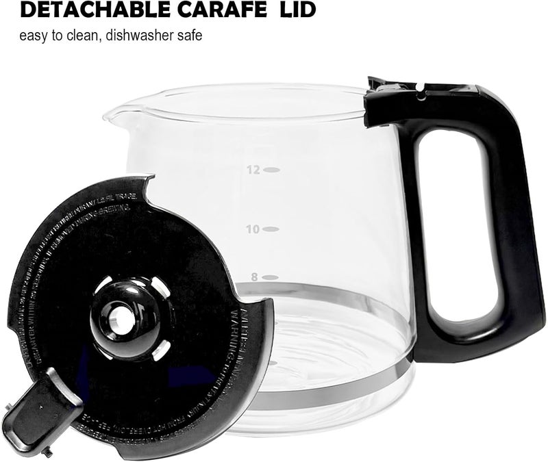 Cestlaive 12-Cup Replacement Glass Coffee Carafe Compatible with Mr. Coffee LMX, TP, MMX, and MSX series coffeemakers - Image 3